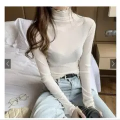 GRL グレイル　タートルネックメロウシアートップス