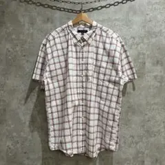 送料無料 TOMMY HILFIGER チェック柄 半袖シャツ XXL丈長め