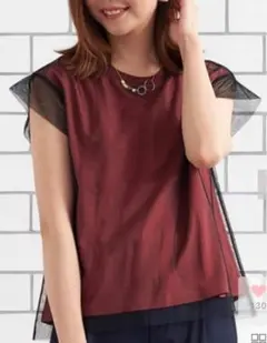 値下げ！ルクールブラン⭐︎レースTシャツ　シースルーのサムネイル