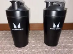 MYPROTEIN プロテイン メタル シェイカー 2個セット 블랙
