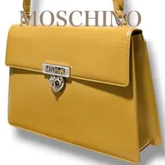 モスキーノ 肩掛け可 自立 ハート型ターンロック フラップ ハンドバッグのサムネイル