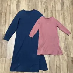 親子リンクコーデ　おそろいワンピース　ベルメゾン