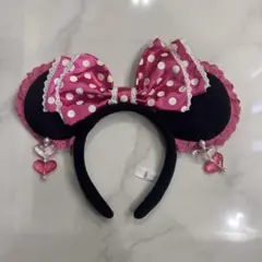 ディズニー カチューシャ ピンク 水玉 イヤリング
