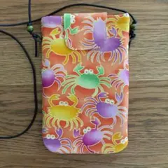 カニ柄 スマホショルダーバッグ