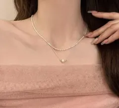 ♥️今年人気♥️おしゃれ　パール　ネックレス　プレゼント　ゴールド　レディース