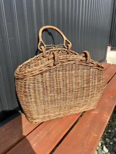 新品】かごバッグ あけび 透かし編み ピクニック 工芸品 - メルカリ