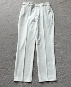 ユニクロ スマートアンクルパンツ ストレッチ きれいめパンツ 通勤 M 白