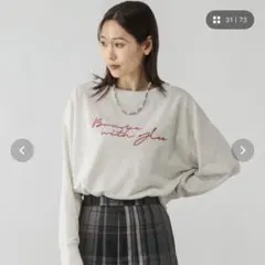 GLOBAL WORK 乾きやすいミニ裏毛プリントプルオーバー