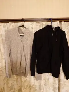 UNIQLO パーカー グレー ブラック Mサイズ セット