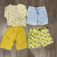 バナナ　バナナ柄　長袖　短パン　セット　スイムパンツ