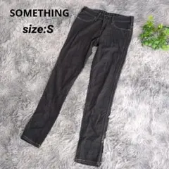 サムシング ダークグレー スキニーデニムパンツ 【S】 ストレッチ レディース