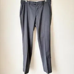 【超美品】UNIQLO 感動パンツ ウールライク ダークグレー85