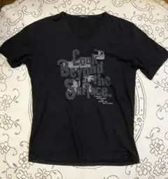 COMME CA ISM｜コムサイズム Vネック デザイン半袖Tシャツ Lサイズ