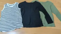 ストライプタンクトップ＆長袖アンダーシャツ　140サイズ