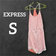 早い者勝ち✨️EXPRESS 【S】ノースリーブ トップス ピンク ストライプ