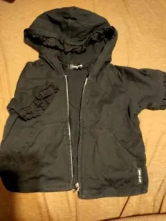 COMME CA ISM ブラック アウター 80　半袖　パーカー