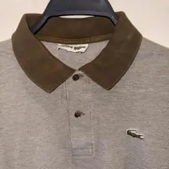 CHEMISE LACOSTE 長袖ポロシャツ グレー