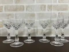 【最終値下げ】クリスタルガラス ワイングラス レトログラス 6個セット
