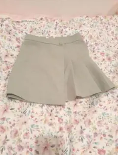 ベージュ ミニスカート キュロット フレア