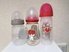 【未使用 美品】広口タイプ 哺乳瓶三本セット