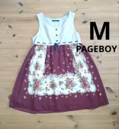PAGEBOY M ノースリーブワンピース　レトロ柄