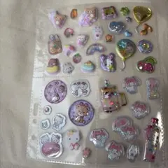 早い者勝ち！シールセット　フワフワらびちゃんりらっくまハローキティウォーターイン