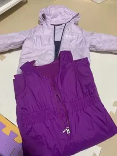 子ども用薄紫フード付きジャケットセット