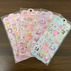4枚セット　おしりぷにぷにシール　３Dシール　マシュマロシール　シール交換