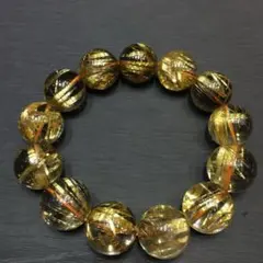 ⭐︎【天然】タイチンルチルクオーツ ブレスレット 17mm 99.2g