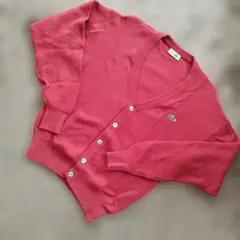 LACOSTE 赤 カーディガン サイズ4 ウール