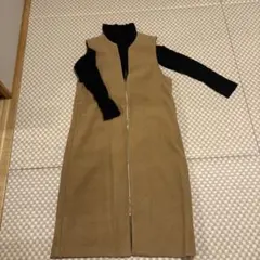 【値下交渉可】SIMPLICITÉ ノースリーブ ロングワンピース ブラウン