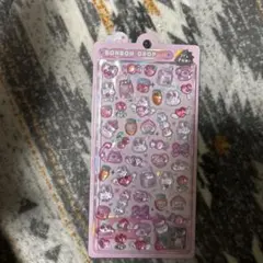ボンボンドロップシール　うさぎ　ももいろ