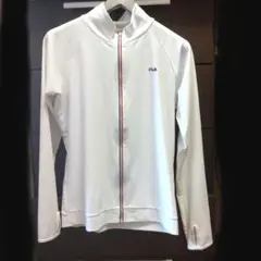 FILA ホワイト ジップアップジャケット　レディースLLサイズ