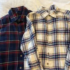 UNIQLO キッズ長袖フランネルシャツ ２セット 150