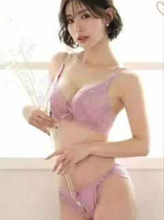 aimerfeel　脇高　ピンク レース ブラジャーショーツセット B75 M