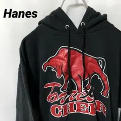 N-5846 Hanes アメリカ古着 レッドブル 闘牛 スウェットパーカー Mのサムネイル