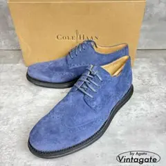 Cole Haan LUNARGRAND ウィングチップネイビースエード26.5