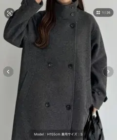 callautia ロングコート Sサイズ ダークグレー