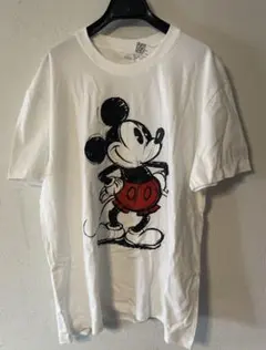ミッキーマウス プリント Tシャツ ホワイト