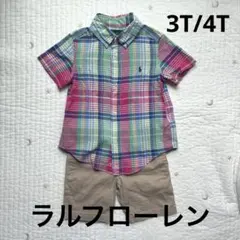 Ralph Laurenラルフローレン半袖シャツ&パンツセット 3/3T100
