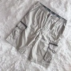 【c8162】ハーフパンツ　カーゴ　カジュアル　ライトグレーのサムネイル