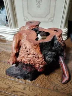 天然木　木の切り株　アート　オブジェ　台座