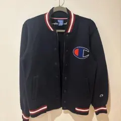 Champion スタジャン Cロゴ ワッペン ネイビー アメカジ