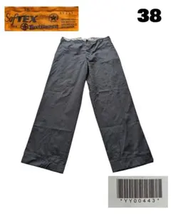USA製 ワークパンツ W38 チャコールグレー アメカジ 古着