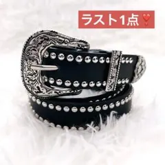 スタッズベルト ウエスタン　y2k アメカジ ウエスタンベルト　ヴィンテージ　黒