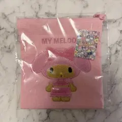 sanrio 日焼けマイメロディ【サガラ刺繍巾着ポーチ　】