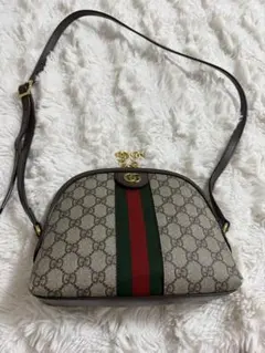 グッチ GGスプリーム オフィディア PVCxレザー ショルダーバッグ