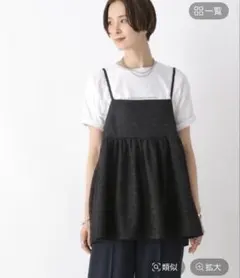 LEPSIM ジャガードキャミブラウス ブラックのサムネイル