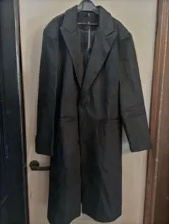 コート メンズ ロング チェスターコート黒