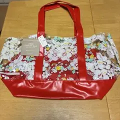 新品未使用 タグ付き アフタヌーンティー ビニールバッグ ハイビスカス